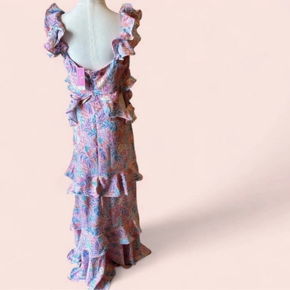 Simply Southern Tropical Pink and Blue Maxi Dress with Pineapples New with Tags - Picture 5 of 7